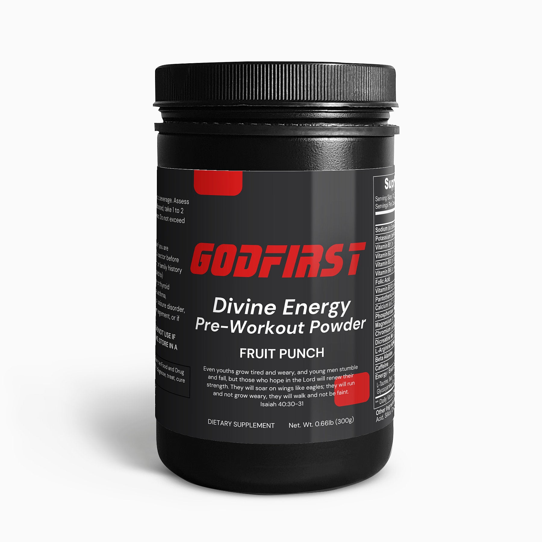 Divine Energy Pre-Workout Powder (Fruit Punch)