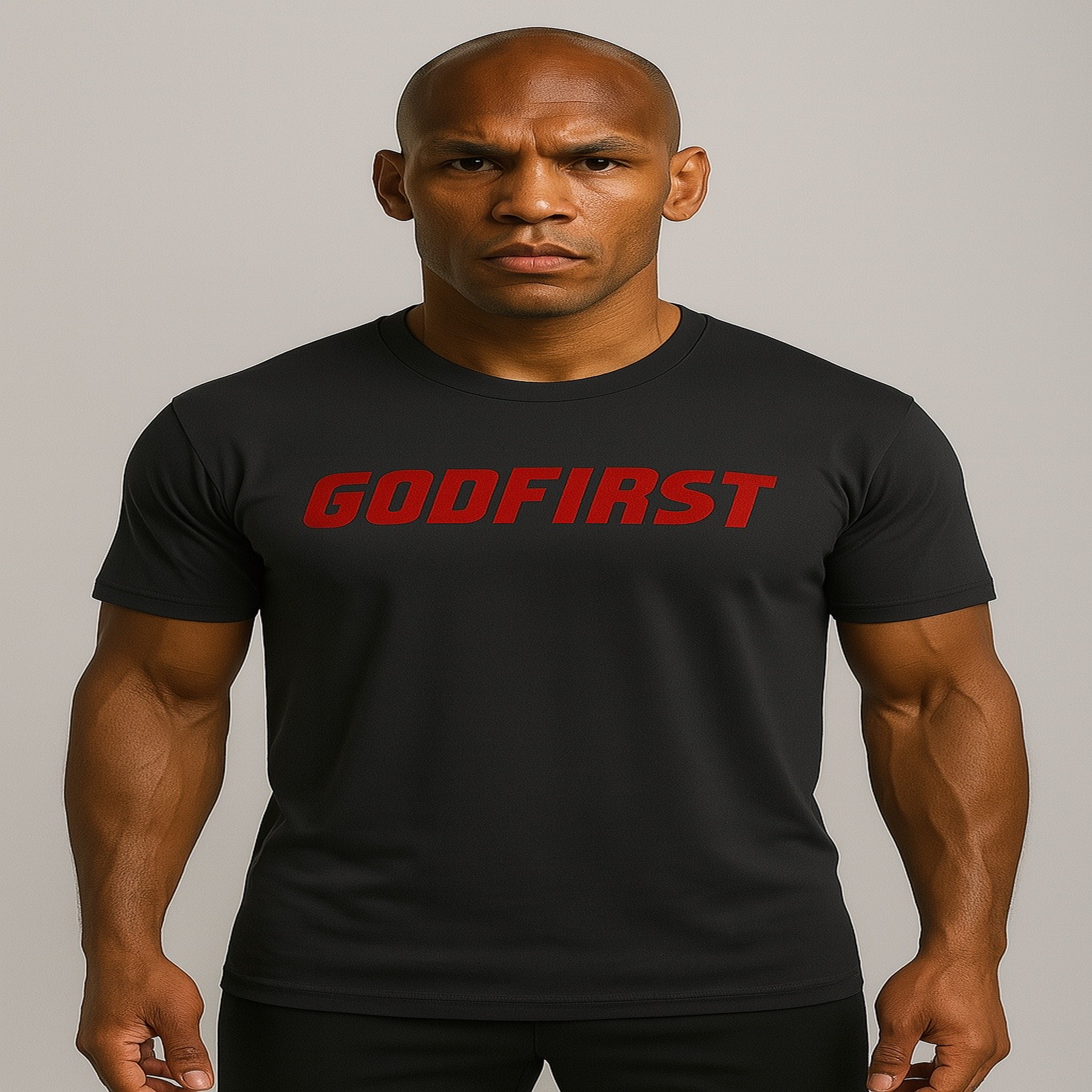 🥊 Men's Fighter Active Tee - "GodFirst, I'm 2nd" Edition