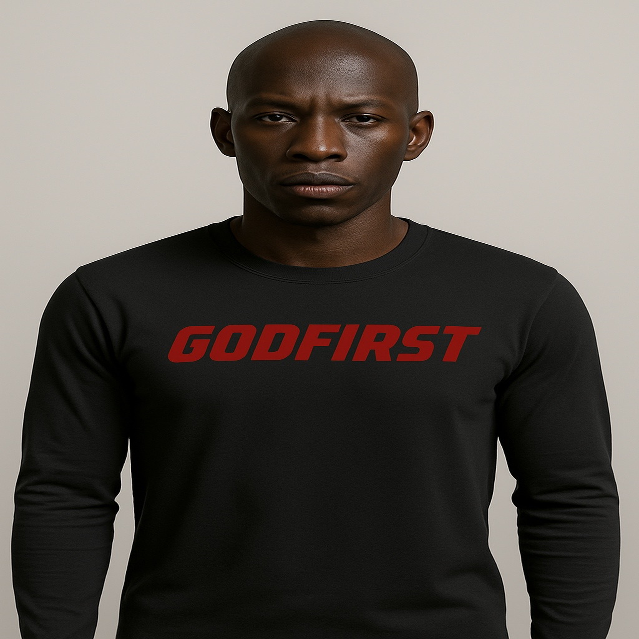 Men's Fighter Long Sleeve Tee - "GodFirst, I'm 2nd" Edition